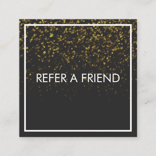 モダン金ゴールドエレガント美しいサロン 紹介カード (正面)