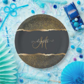 モダン金ゴールドエレガントTouch ペーパープレート (パーティー)