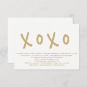 モダン金ゴールドオキソブライダルシャワー招待状 招待状 (正面/裏面)