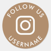 モダン金ゴールドカスタムinstagramソーシャルメディアパッケージ ラウンドシール (正面)