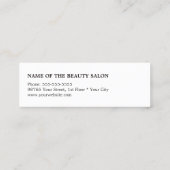 モダン金ゴールドカッコいいシザーダークグレー美容師 スキニー名刺 (裏面)