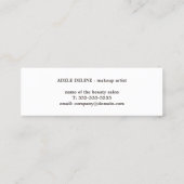 モダン金ゴールドカッコいいドットのメイクアップアーティスト スキニー名刺 (裏面)