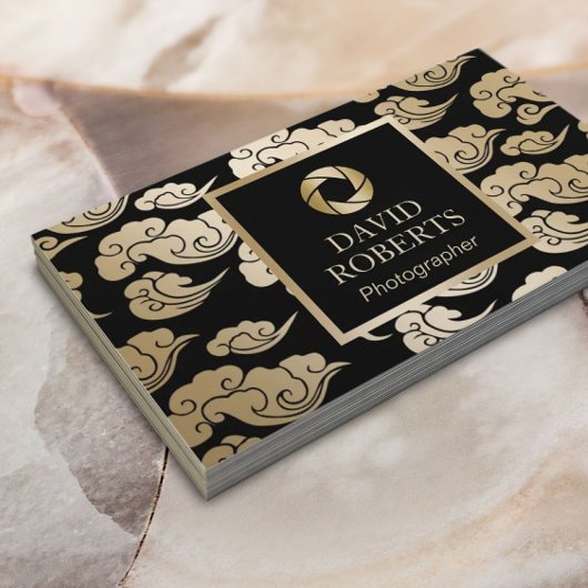 モダン金ゴールドカメラ東洋雲写真機 名刺