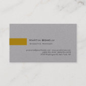 モダン金ゴールドカラーグレーカスタム簡単編集 名刺 (正面)