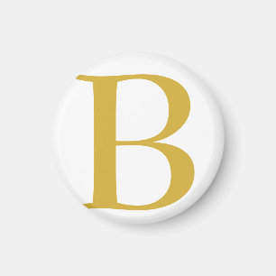 モダン金ゴールドカラーモノグラムの名前の追加イニシャル マグネット