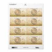 モダン金ゴールドキラキラ輝くスクリプトsoapラベル ラベル (フルシート)