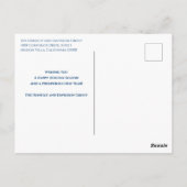 モダン金ゴールドクライアント感謝の休日 ポストカード (裏面)