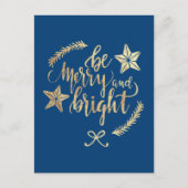 モダン金ゴールドクライアント感謝の休日 ポストカード (正面)