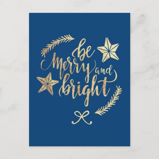 モダン金ゴールドクライアント感謝の休日 ポストカード (正面)