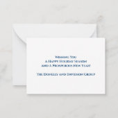 モダン金ゴールドクライアント感謝ホリデーギフト ノートカード (裏面)