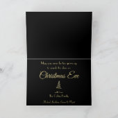 モダン金ゴールドクリスマスツリー カード (内部)