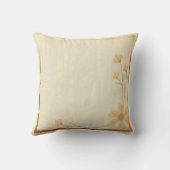 モダン金ゴールドクリーム抽象芸術花柄 クッション (裏面)