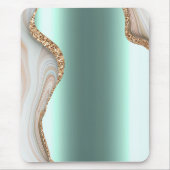 モダン金ゴールドグラデーション大理石グラム金属箔 マウスパッド (正面)