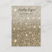 モダン金ゴールドグリッターのスパークル収入保持者 名刺 (正面)