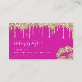 モダン金ゴールドグリッターの口コミでアーティストビジネスを構成する  名刺 (裏面)