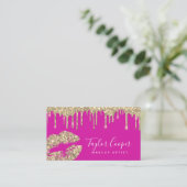 モダン金ゴールドグリッターの口コミでアーティストビジネスを構成する  名刺 (スタンド正面)