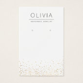 モダン金ゴールドグリッターカスタムジュエリーイヤリング表示 (正面)