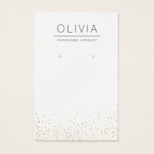 モダン金ゴールドグリッターカスタムジュエリーイヤリング表示