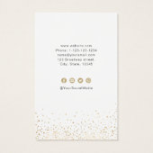 モダン金ゴールドグリッターカスタムジュエリーイヤリング表示 (裏面)