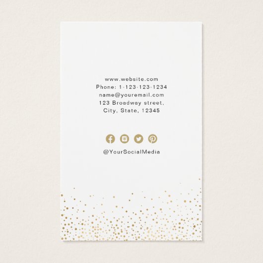 モダン金ゴールドグリッターカスタムジュエリーイヤリング表示 (裏面)