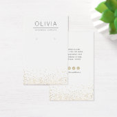 モダン金ゴールドグリッターカスタムジュエリーイヤリング表示 (デスク)