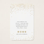 モダン金ゴールドグリッターカスタムロゴイヤリング表示 (裏面)