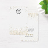 モダン金ゴールドグリッターカスタムロゴイヤリング表示 (デスク)