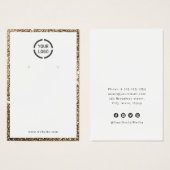 モダン金ゴールドグリッターカスタムロゴイヤリング表示 (正面&裏面)