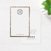 モダン金ゴールドグリッターカスタムロゴイヤリング表示 (デスク)