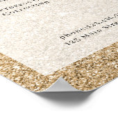 モダン金ゴールドグリッターサロン価格表ポスター ポスター (角)