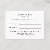 モダン金ゴールドグリッターサロン 割引カード (裏面)