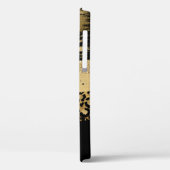 モダン金ゴールドグリッタースクリプモノグラムのト Case-Mate iPhoneケース (裏面 / 左)