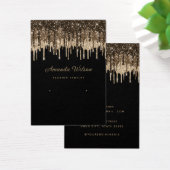 モダン金ゴールドグリッタードリップスイヤリングディスプレイカード (デスク)