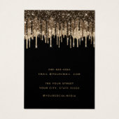 モダン金ゴールドグリッタードリップスイヤリングディスプレイカード (裏面)