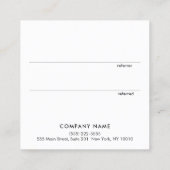 モダン金ゴールドグリッターハート顧客紹介カード 紹介カード (裏面)