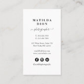 モダン金ゴールドグリッター写真 名刺 (裏面)