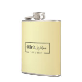 モダン金ゴールドグリッター名前をカスタムするフラスコ フラスク (左)