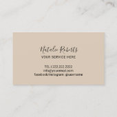 モダン金ゴールドグリッター美しいサロンスパ顧客 ロイヤリティカード (裏面)