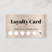 モダン金ゴールドグリッター美しいサロンスパ顧客 ロイヤリティカード (正面)