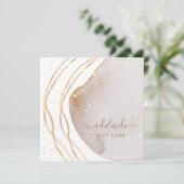 モダン金ゴールドグリッター美容師ギフト券 (スタンド正面)