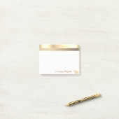 モダン金ゴールドグリッター象 – パーソナライズされた ポストイット (デスク上)