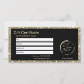 モダン金ゴールドグリッター贈与証 (裏面)