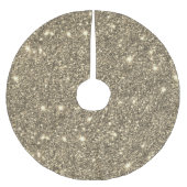 モダン金ゴールドグリッター ブラッシュドポリエステルツリースカート (正面)