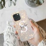 モダン金ゴールドグリッター |個人イニシャル iPhone 13 PROケース<br><div class="desc">モダン金ゴールドグリッター |個人イニシャル</div>