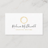 モダン金ゴールドグリッター 名刺 (正面)