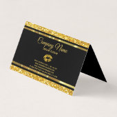 モダン金ゴールドグリッター 名刺 (裏面)