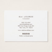 モダン金ゴールドグリーン抽象芸術フローラスクリプトフォント (裏面)