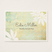 モダン金ゴールドグリーン抽象芸術フローラスクリプトフォント (正面)