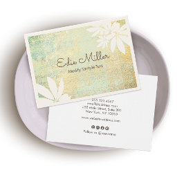 モダン金ゴールドグリーン抽象芸術フローラスクリプトフォント