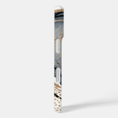 モダン金ゴールドグレイフェイクグリッター大理石 Case-Mate iPhoneケース (裏面 / 右)